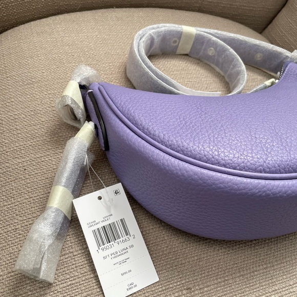 Coach Luna Shoulder Bag in colour Light Violet New with Tags - Picture 3 of 7